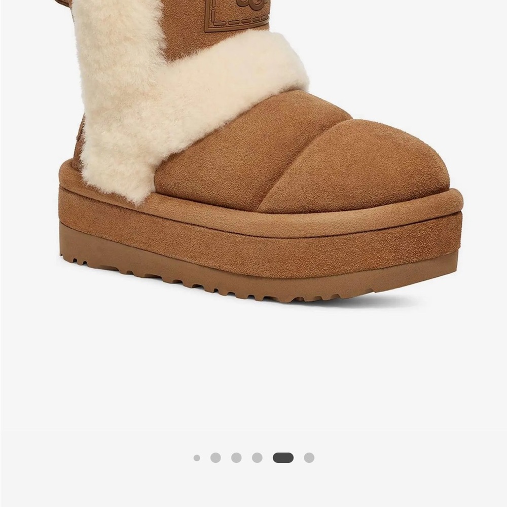 UGG Tan and Cream Shearling Boots